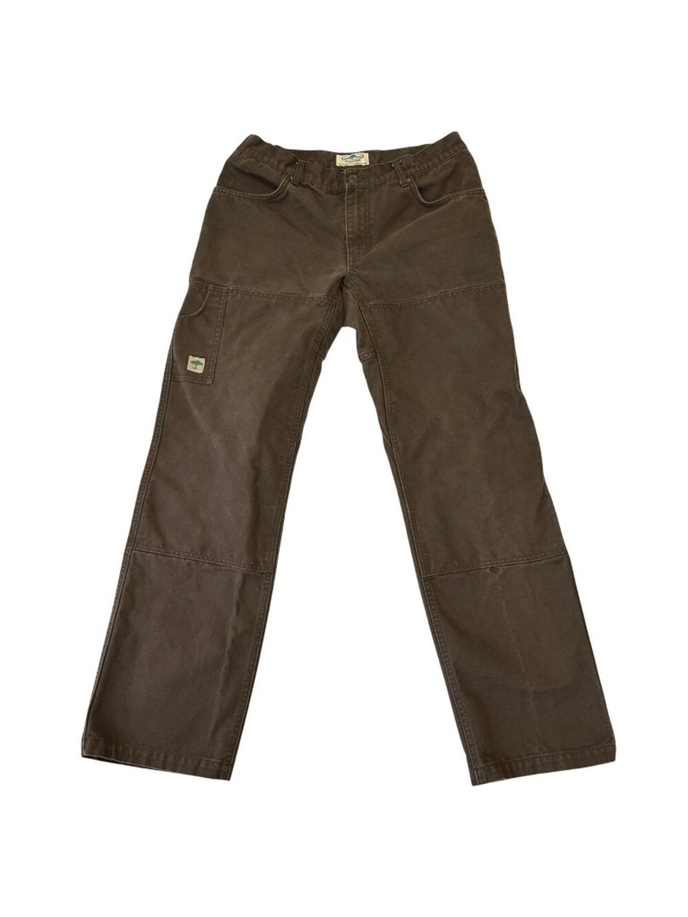Arborwear Womens Original Tree Climbers Pants Sz 10x30 Brown Cotton Double Knee